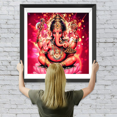 Hinduismus Roter Ganesha Diamond Painting