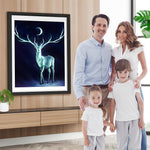 Hirsch bei Mondschein Diamond Painting