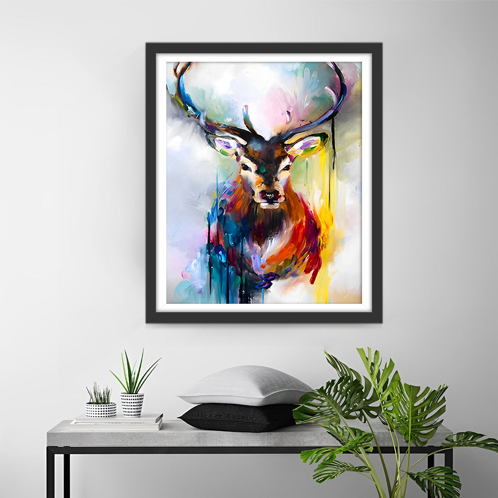 Hirsch im Aquarellstil Diamond Painting