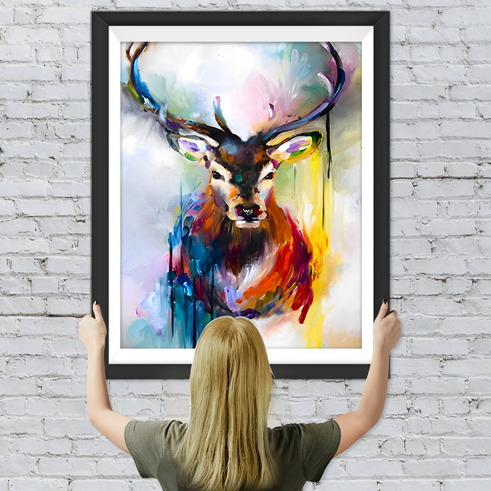 Hirsch im Aquarellstil Diamond Painting