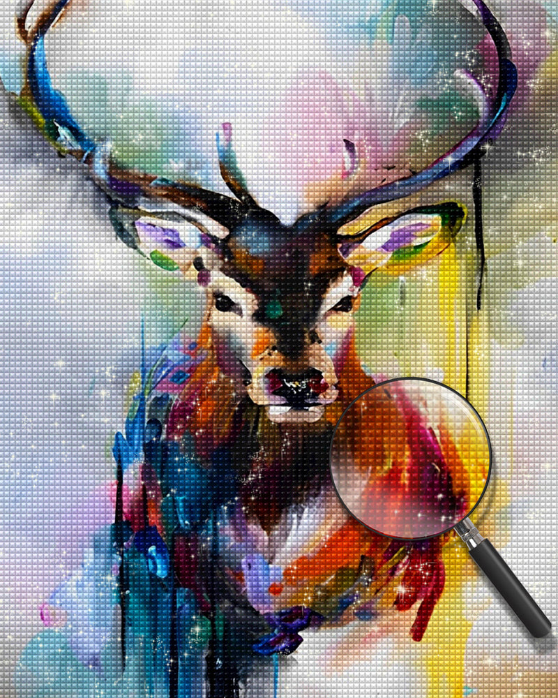 Hirsch im Aquarellstil Diamond Painting