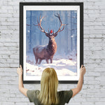 Hirsch im Schnee Diamond Painting