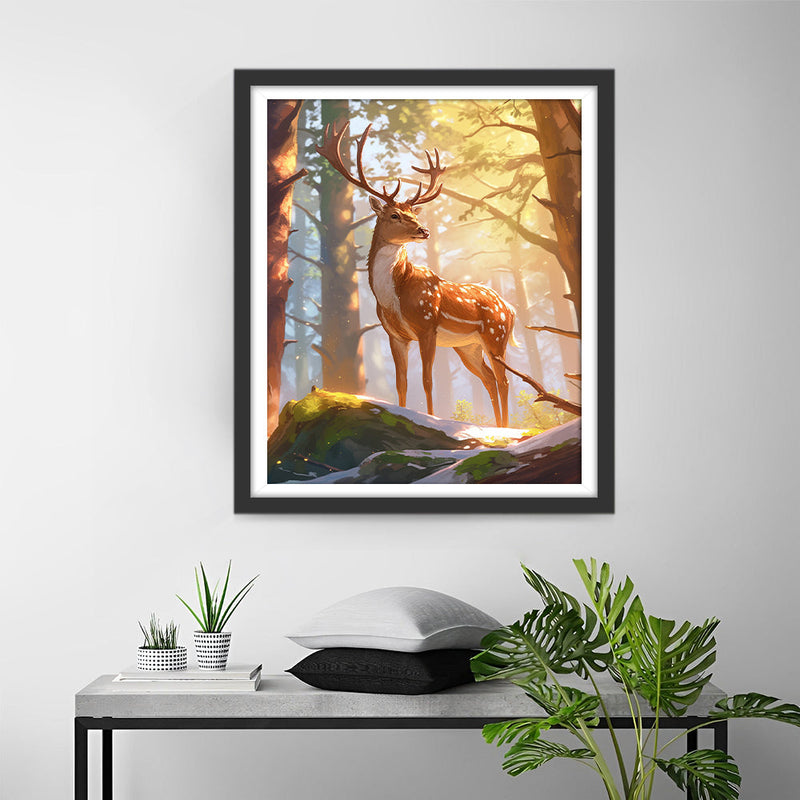 Hirsch im Wald Diamond Painting