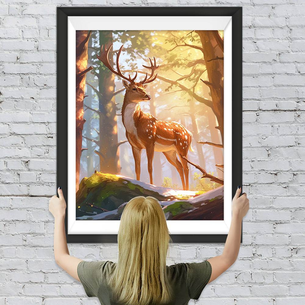 Hirsch im Wald Diamond Painting