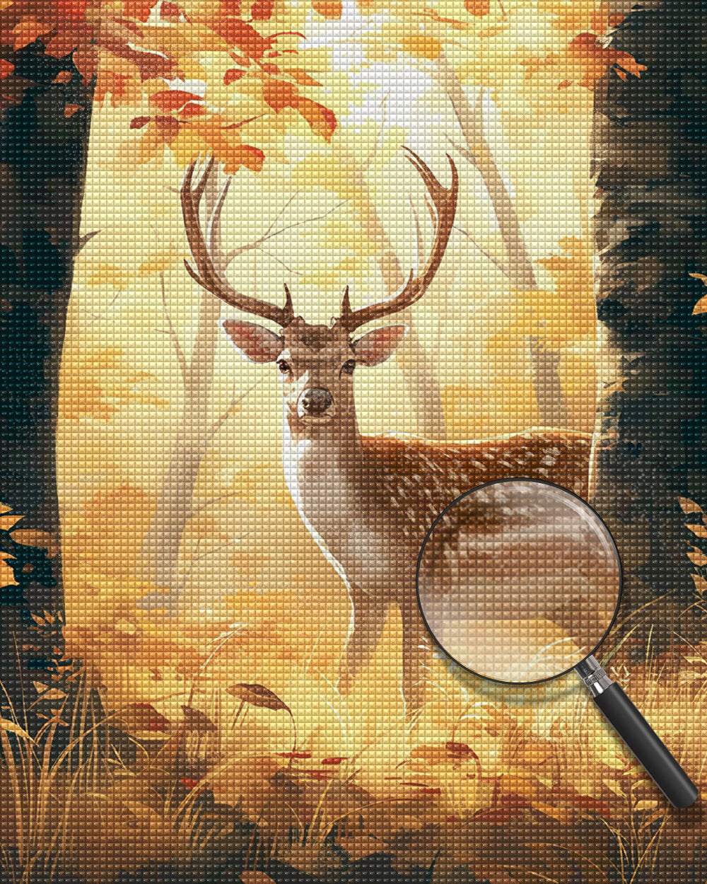 Hirsch im Wald Diamond Painting