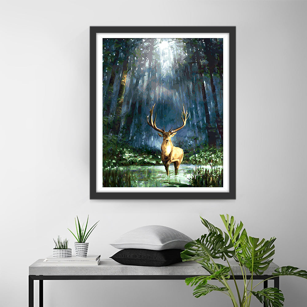 Hirsch in den hohen Wäldern Diamond Painting