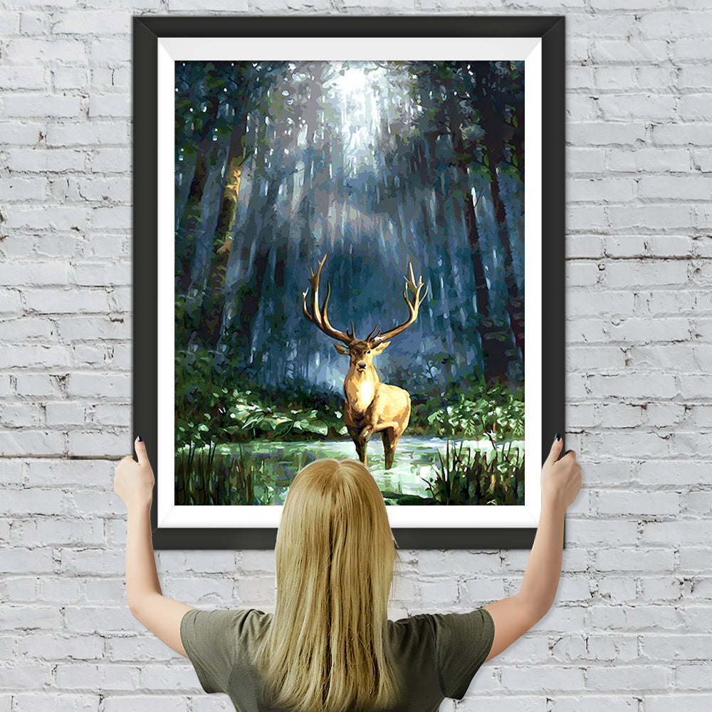 Hirsch in den hohen Wäldern Diamond Painting