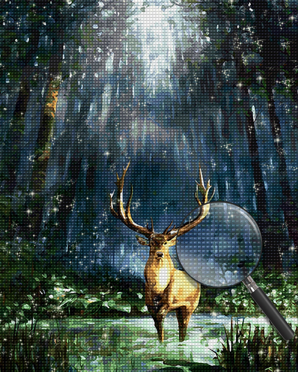 Hirsch in den hohen Wäldern Diamond Painting