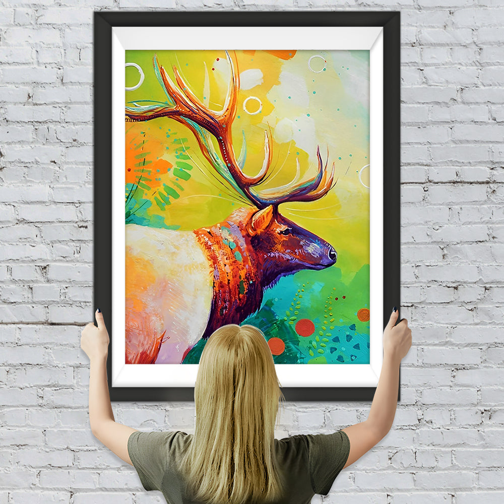 Hirsch mit Halskette Diamond Painting