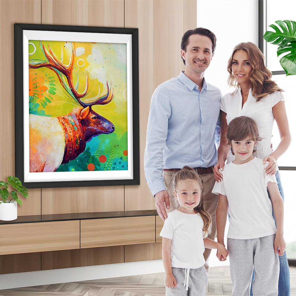 Hirsch mit Halskette Diamond Painting