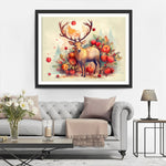 Hirsch und rote Äpfel Diamond Painting