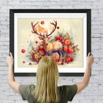 Hirsch und rote Äpfel Diamond Painting