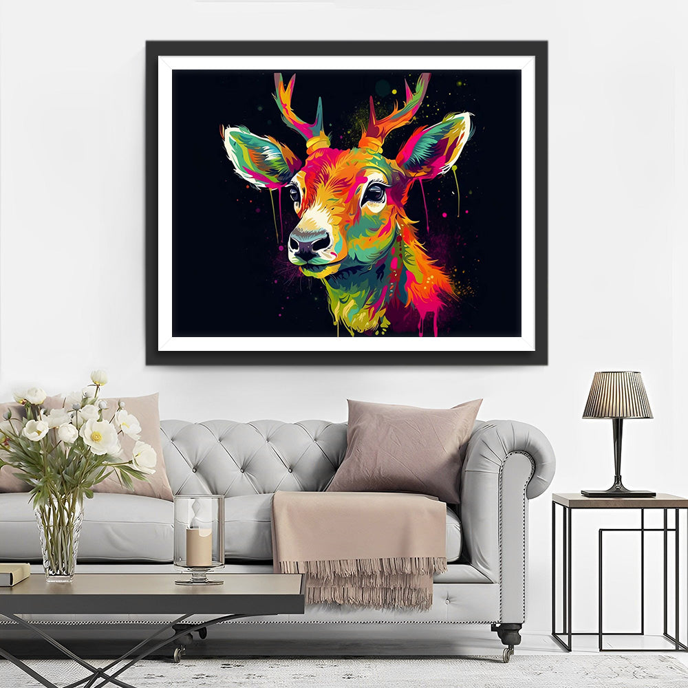 Hirsche im Dunkeln Diamond Painting