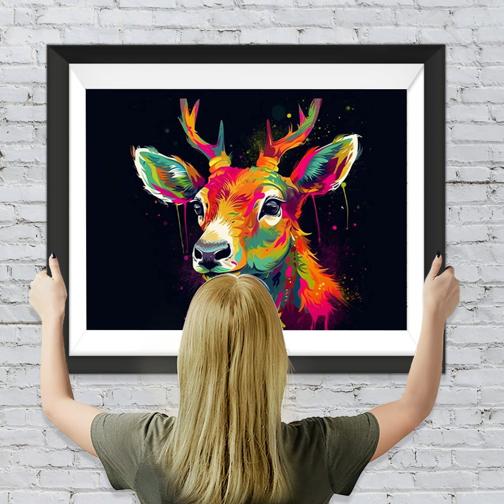 Hirsche im Dunkeln Diamond Painting