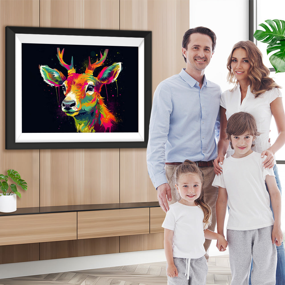 Hirsche im Dunkeln Diamond Painting