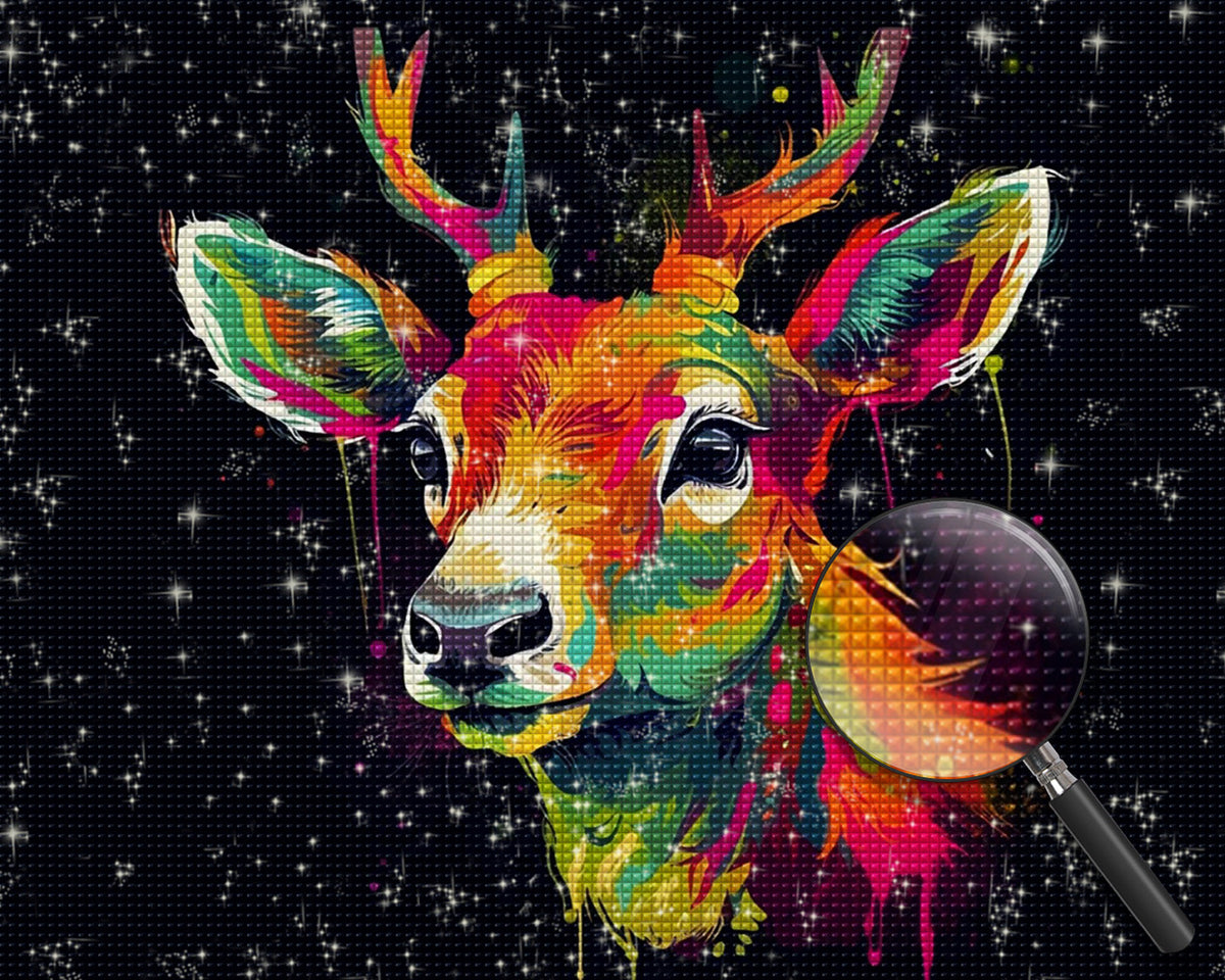 Hirsche im Dunkeln Diamond Painting