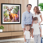 Hirsche im Garten Diamond Painting