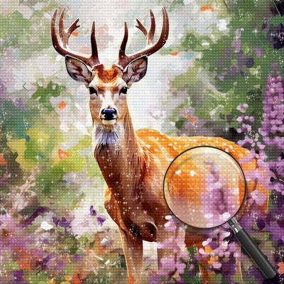 Hirsche im Garten Diamond Painting