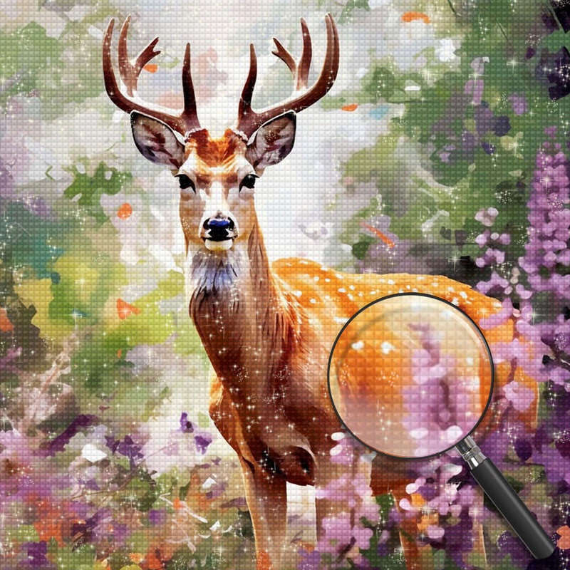 Hirsche im Garten Diamond Painting