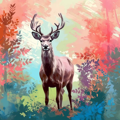 Hirsche in Mangroven Diamond Painting