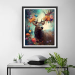Hirsche und Blumen Diamond Painting