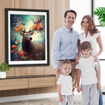 Hirsche und Blumen Diamond Painting