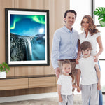 Hochgebirge Wasserfall Polarlicht Diamond Painting