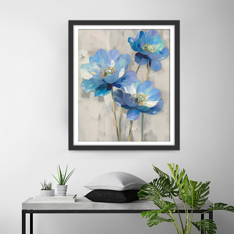 Hübsche blaue Blumen Diamond Painting
