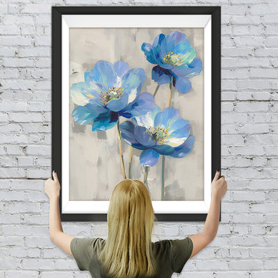 Hübsche blaue Blumen Diamond Painting