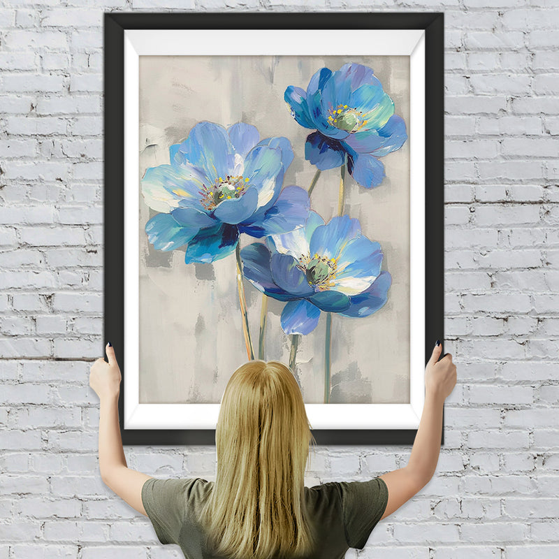 Hübsche blaue Blumen Diamond Painting