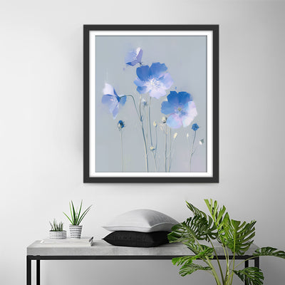 Hübsche kleine blaue Blumen Diamond Painting