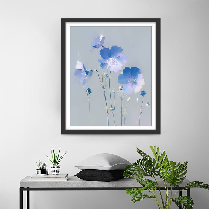Hübsche kleine blaue Blumen Diamond Painting
