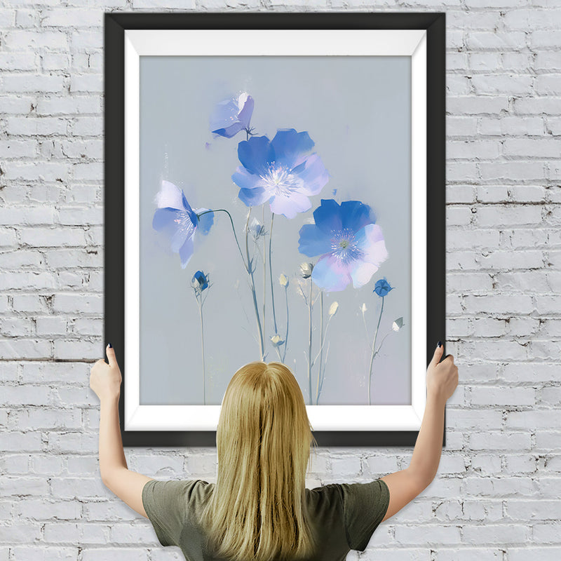 Hübsche kleine blaue Blumen Diamond Painting