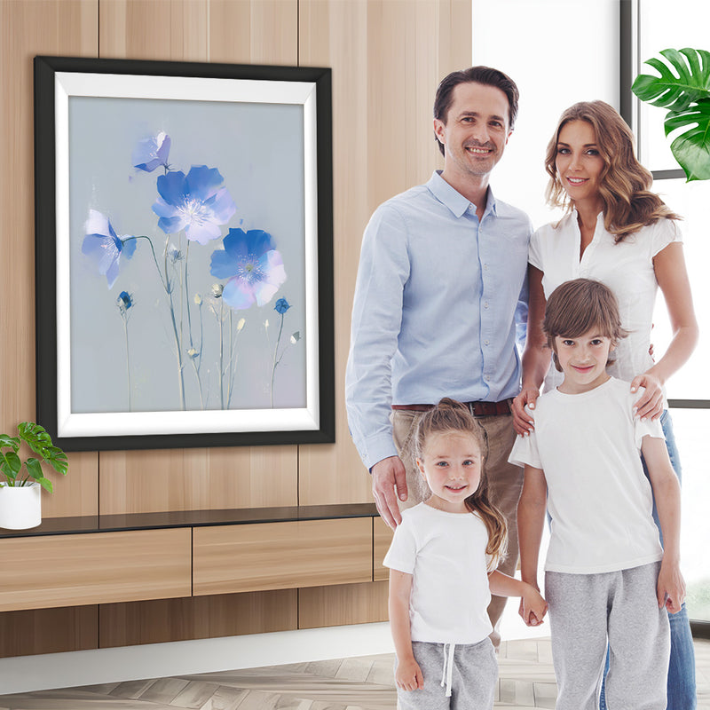 Hübsche kleine blaue Blumen Diamond Painting