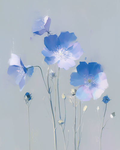 Hübsche kleine blaue Blumen Diamond Painting