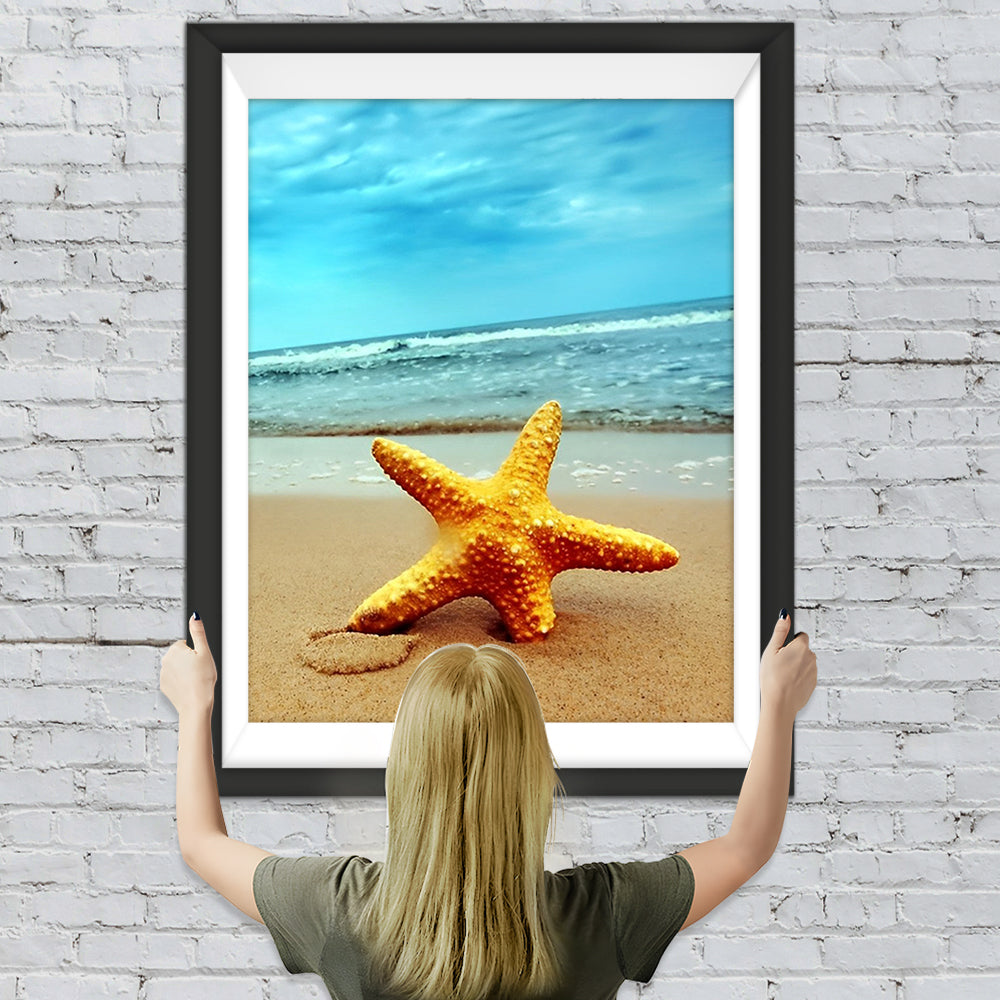 Hübscher Seestern am Strand Diamond Painting
