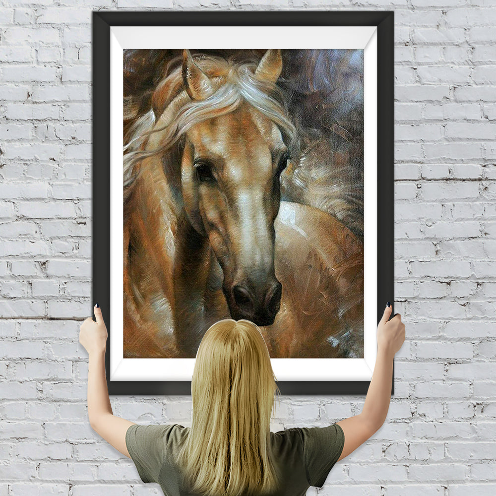 Hübsches braunes Pferd Diamond Painting