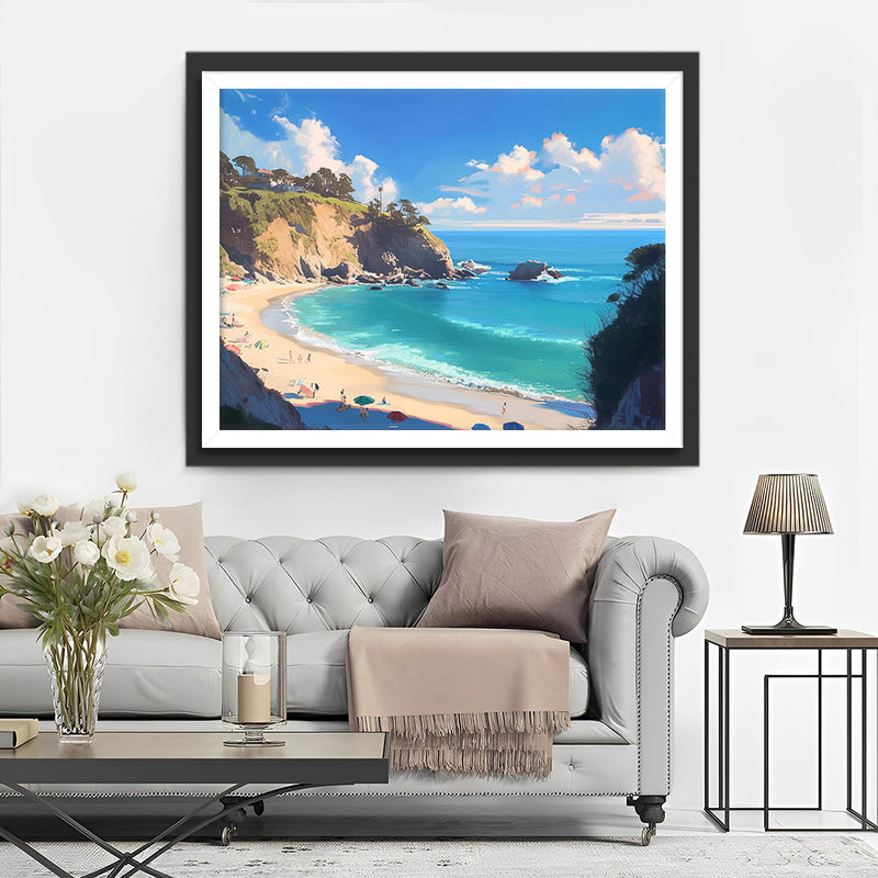 Hügel am Meer Diamond Painting