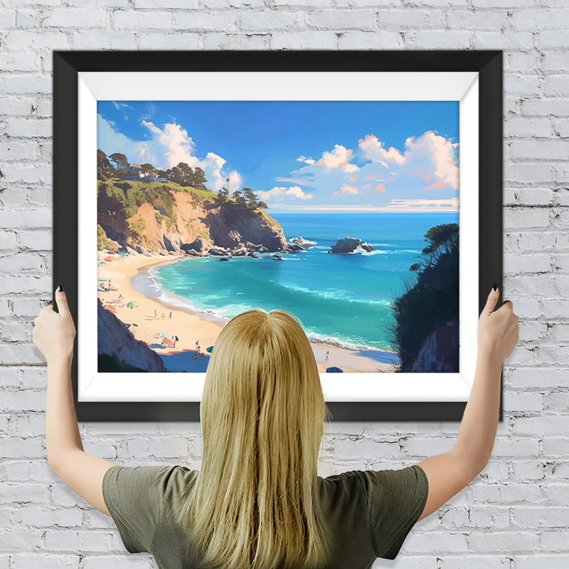 Hügel am Meer Diamond Painting