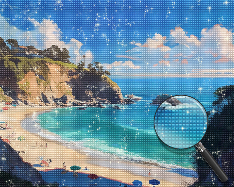 Hügel am Meer Diamond Painting