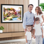 Hütte am Fluss Diamond Painting