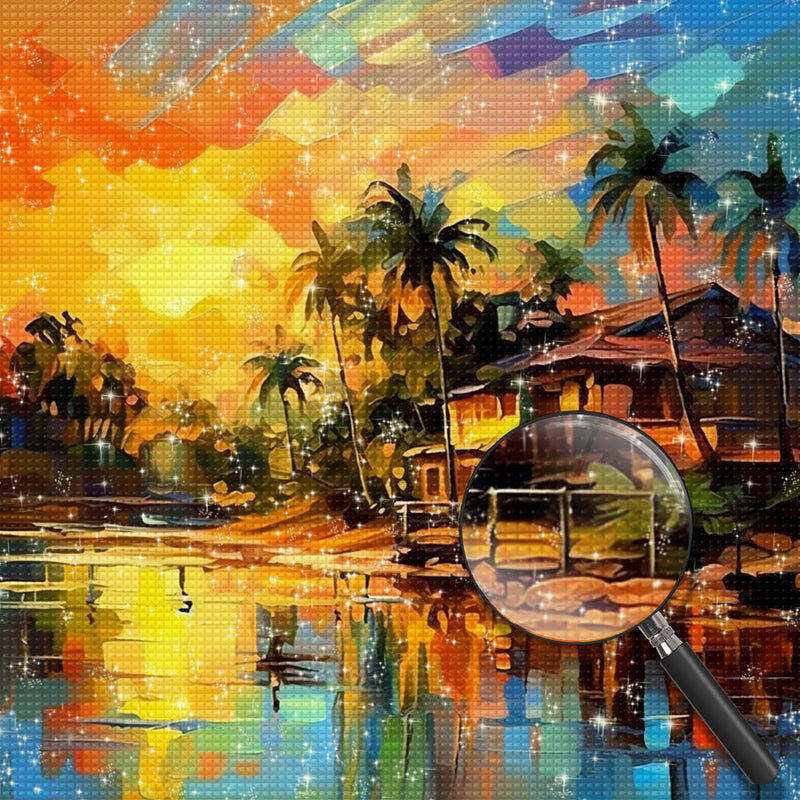 Hütte am See Diamond Painting