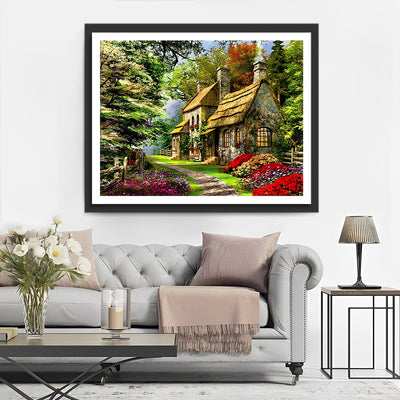 Hütte im Wald Diamond Painting