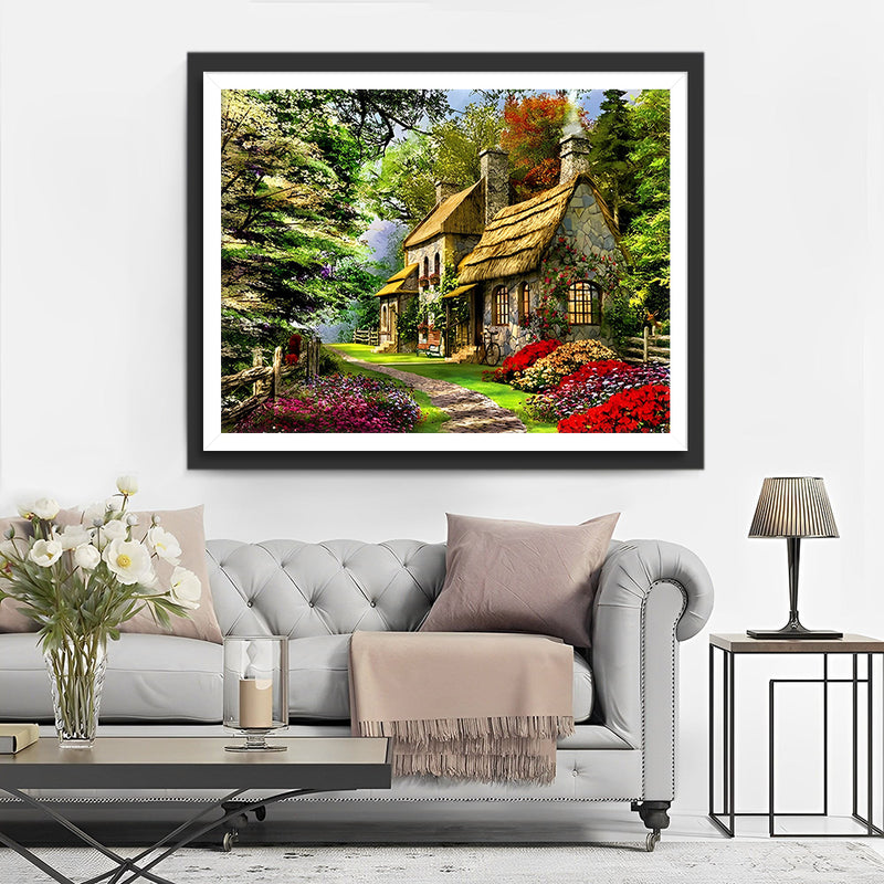 Hütte im Wald Diamond Painting