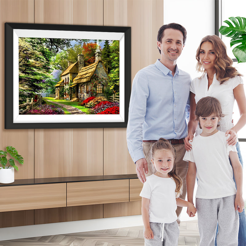 Hütte im Wald Diamond Painting