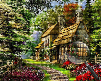 Hütte im Wald Diamond Painting