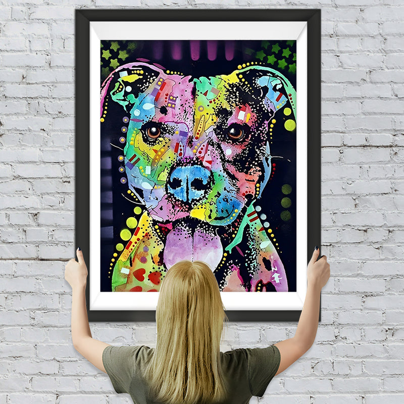 Hund im Pop-Stil Diamond Painting