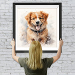 Hund mit heraushängender Zunge Diamond Painting