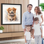 Hund mit heraushängender Zunge Diamond Painting