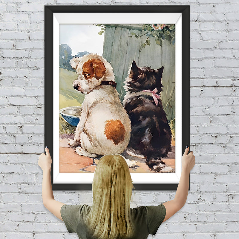 Hund und Katze Diamond Painting